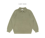 Dual zip-up collar knit
