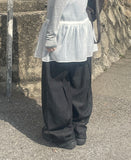 Buldyu Cut Raw Denim Wide Pants