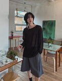 Summer see-through belted overfit knit