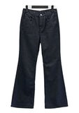 Non-fade raw denim bootcut