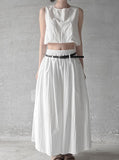 Cloud Nylon Crop Blouse