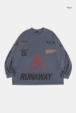 Racing pigment dyeing over long sleeve