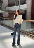 Lamang Frill Lace Puff Blouse