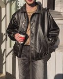 Fodeli Leather Over Padding Jacket