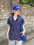 [MADE] Eka Summer Washing Snap Button Pocket Short-Sleeved Denim Shirt