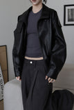 [ EEUN MADE] Biker clip leather jumper