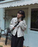Leon cropped trench jacket