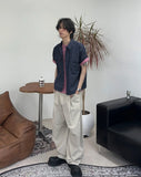 Lupen pintuck wide cotton pants