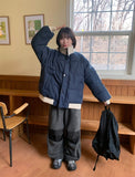 Moriki banding string fleece wide pants