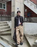 Fielden Plate Zipper Wide Pants