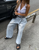 Casey Collar Halter Neck Crop Top