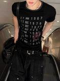 Crop Muscle Fit Ringer Archive T-shirt