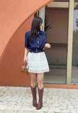 Suen Denim Collar Short Jacket