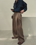 f/w depth one tuck wide slacks