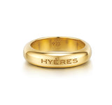 Champagne Full Moon Slim Silver Ring M