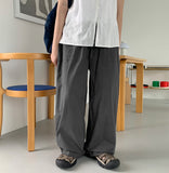 [unisex] Laran Linen Banding Wide Pants