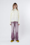 Chest pocket 2-way zip-up knit jacket