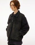 Small Logo Vintage Washing Denim Jacket