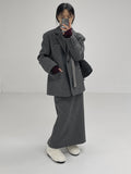 Peach Stripe Long Muffler