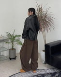 Pero Vintage Washing Leather Jacket