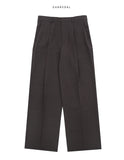 Sling deep tuck wide slacks