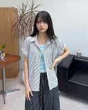 Tay striped crop shirt
