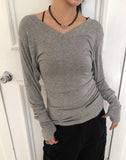 Tael V-neck warmer long-sleeved t-shirt