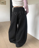 Porty Studded Belted Balloon Pants