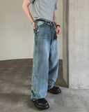 Tero Double Back Pocket Embossed Denim Pants