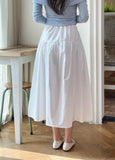 Eki Banding Shirring Flare Long Skirt