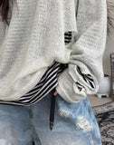 Loaded Layered Damage Knit