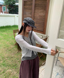 Dava Cotton Check Strap Camp Cap Hat