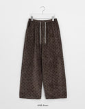 Kyot Velvet Dot Banding Wide Pants