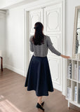 Fayle Denim Pleated Skirt