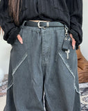 Cabello cutting line denim pants