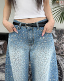 Ness Curved Leopard Denim Pants
