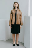 Lambskin Minimal Shirt Jacket