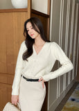 Emd V-neck Angora Knit Cardigan