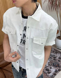 Renter Two-Pocket Crop Short Sleeve Shirt