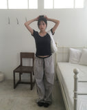 Yobi Line Color Matching Nylon Pants