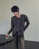 Root Diagonal Button Muscle Fit Cardigan