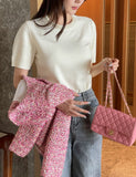 Terial Pearl Neck Volume Knit