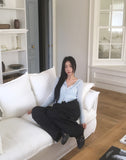Yoring summer see-through rib cardigan