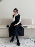 Aviel Quilted Flared Long One Piece