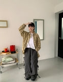 [BAONHAUS] Lubena Nylon Ribbon Banding Pants