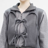 Bonnie Two Way Ribbon Zip-Up
