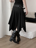 Beuhen unbalance slit skirt