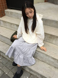 Saya Tiered Banding Midi Skirt