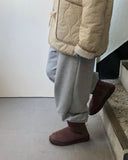 Hillon brushed training banding wide pants