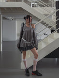 Festry unbalanced skirt